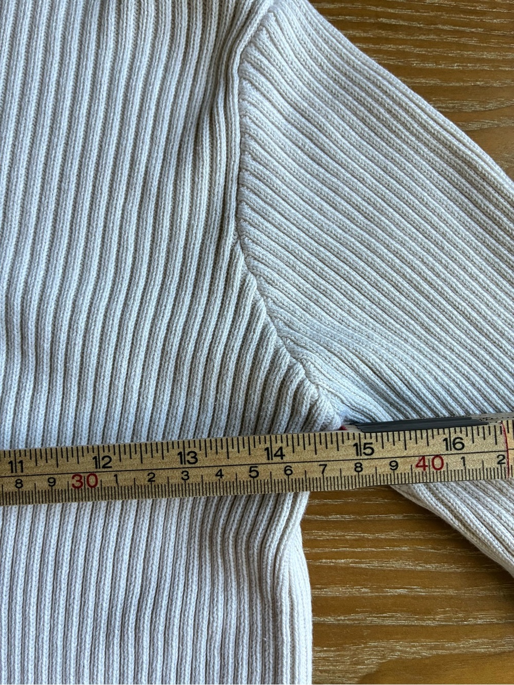 Vintage 80s polo jeans Ralph Lauren cream Rib-Knit Turtleneck Flag logo Patch S - Picture 11 of 14